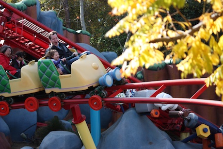 Maile LOVED the roller coaster! In fact, she only cried when we got off because she wanted to go again and Daddy said the line was too long :)