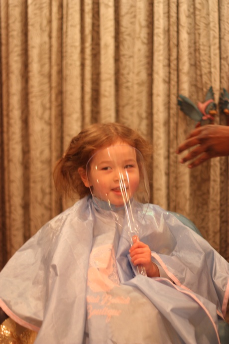 Yes, they put enough hairspray on to require the use of a face mask :) Maile actually loved this thing, might need to get one for when Mommy braids her hair normally...