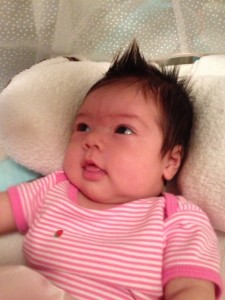 Mommy has been having fun with Lauren's hair...