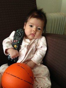 Daddy, I think I'm all ready for the games - you just tell me which team to root for...