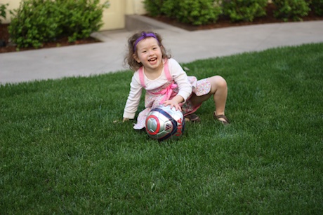 She still uses her hands too much - hand ball!