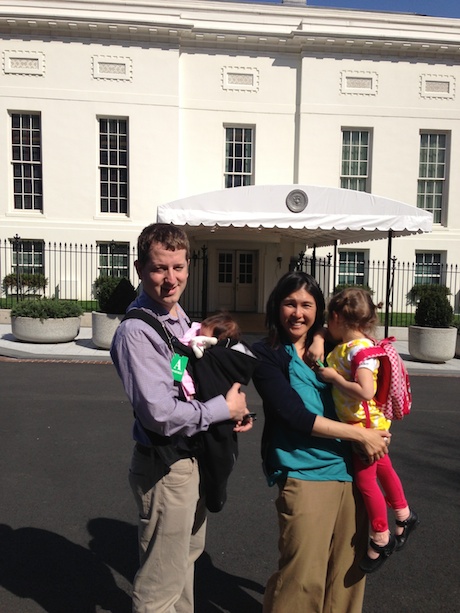 On the way out, we stopped in front of the West Wing for a picture. I could lie and say that Maile was just intently focused behind us because Obama walked by - but really she was just tired of taking photos ;)