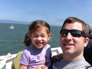 Maile and I on the ferry back from Sausalito...