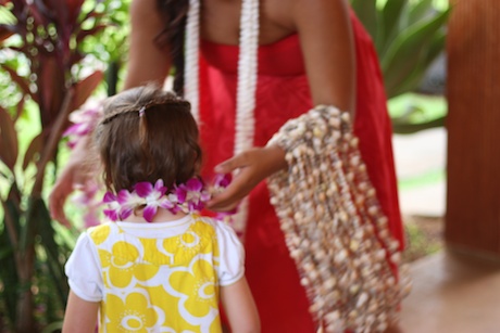 Our luau experience began of course by getting lei'd