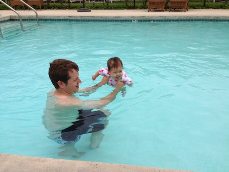 Lauren was a natural in the water - she loved it!