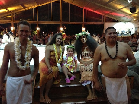 Maile loved the luau show and was VERY excited to meet the dancers afterwards