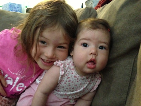 We're on the move again - see you on the flip side! (Maile at 4 years and Lauren at 6 months.)