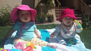 Lauren and her nanny share buddy, Elena, catching some rays in the California sun...