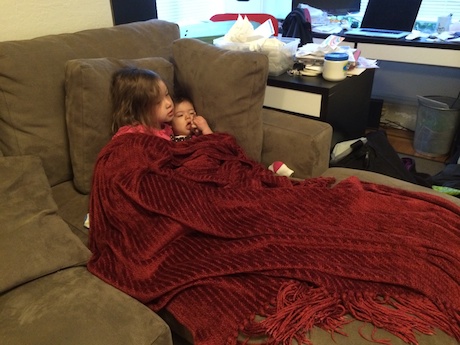 Alright sure, Lauren is watching TV way earlier than Maile did - but how can we resist when they are this cute!