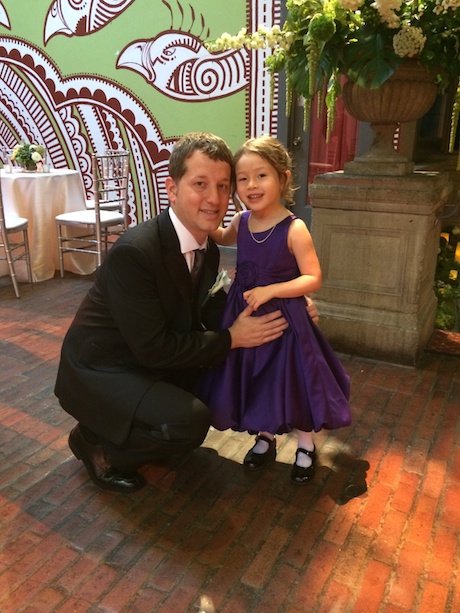 Daddy and Maile all dressed up and ready for Auntie's wedding!