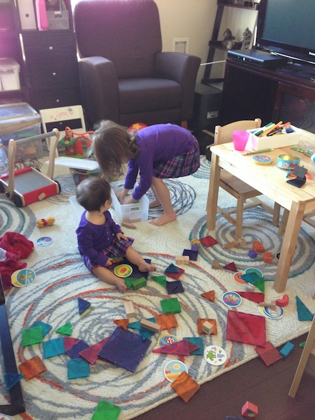 ... she is not, however, very helpful with the unpacking part. She skips the put away part and skips right to the make a mess part.