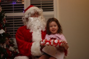 Maile Girl and Santa - not a tear or fear in site!