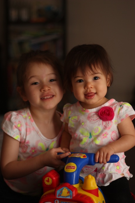 My Valentines - Maile (4.5) and Lauren (13 months)