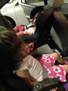 Mission accomplished - two little girls conked out!