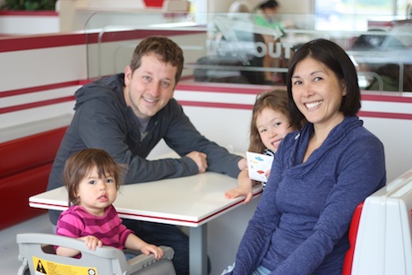 The only family picture from the trip - at In-N-Out on the way down :)