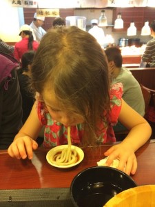 Our first meal in China - Udon - easing in to things ;)