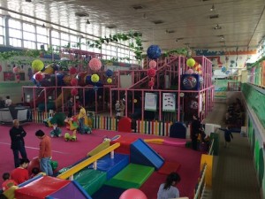 The FunDazzle indoor playground - yeah, this will do for an hour of wearing the kids out a bit!