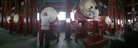 At the top we watched a Taiko drumming demonstration