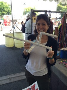 Speaking of marshmallows, Mommy and Maile had fun making this marshmallow shooter from PVC piping...