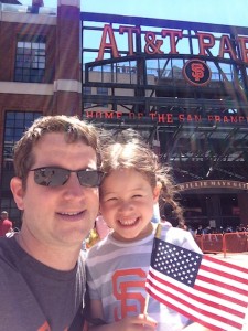 Daddy and Maile ready to rock AT&T Park!