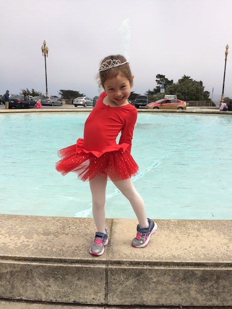 Our ballerina, striking a pose!