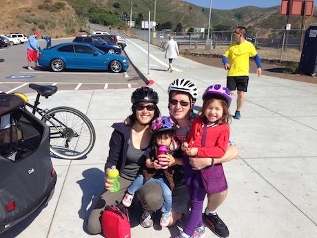 Family picture halfway through the ride