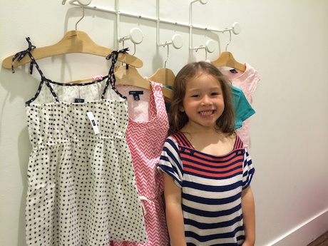 Maile Girl with her 5 potential special birthday dresses...
