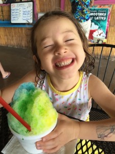 A big ol' Maile smile alongside some shave ice is a good way to end 2014!