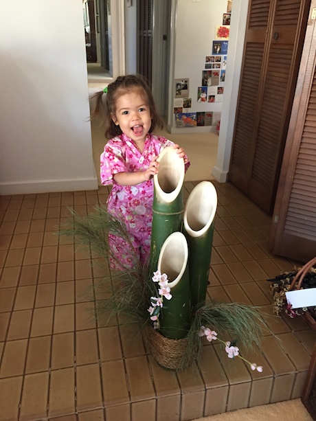 Per tradition we took a picture of Lauren in her kimono in front of the kadomatsu.