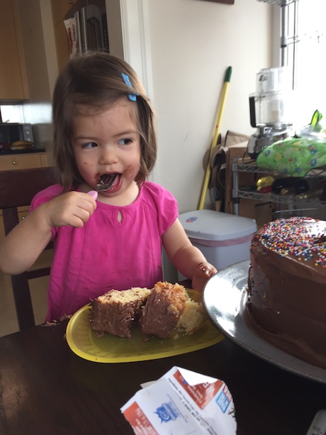 Lauren loved the cake; Maile not so much - not a fan of chocolate...