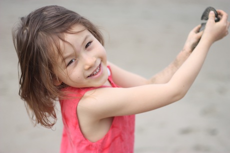 Maile was on the search for cool shells...