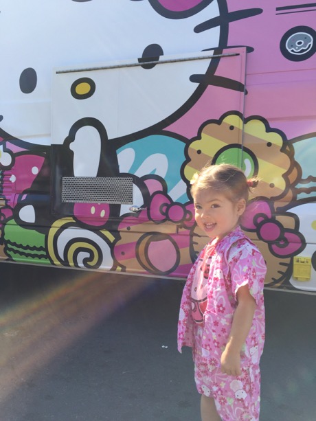 Lauren was VERY excited to see the Hello Kitty mobile...
