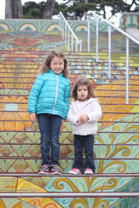 Perfect setting for a picture of our girls (Maile just a couple months shy of 6 and Lauren just about 2.5)