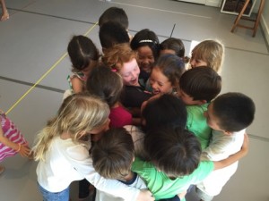 Nothing like ending a birthday party with a big group hug for the birthday girl!