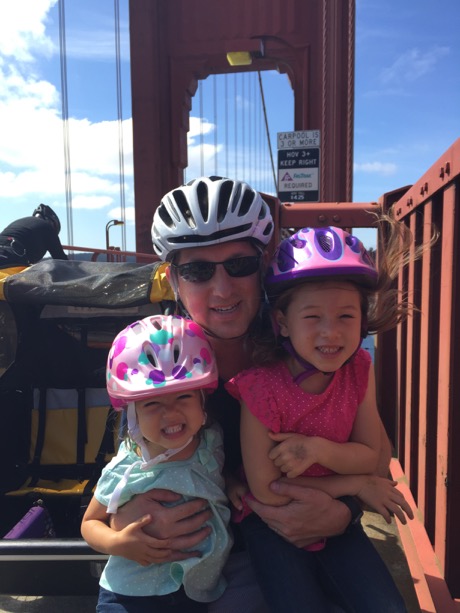 Pausing for some pics in the middle of the Golden Gate...