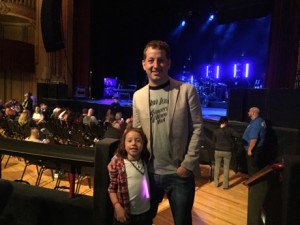 Daddy and Maile before the show started...
