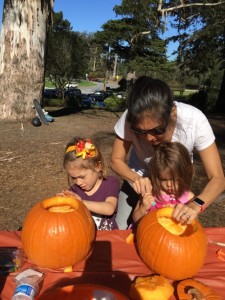 Some serious pumpkin carving going on...