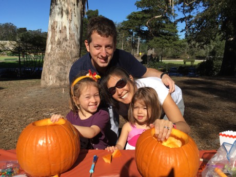 Family Picture - Halloween 2015 (Maile 6 and Lauren 2 and 3/4ths)