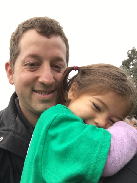 Daddy and Lauren ready to rock some soccer!