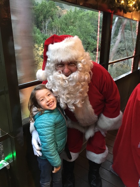 And, of course, Santa was there! (Lauren is still a little shy around Santa...)
