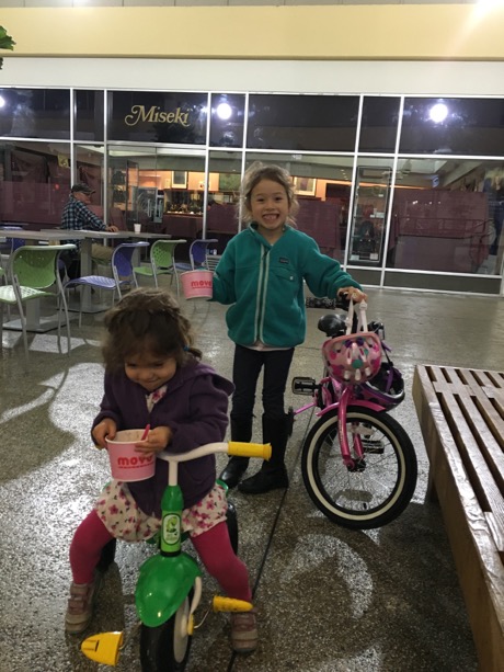 Good times on our after dinner bike rides to get that fro yo!