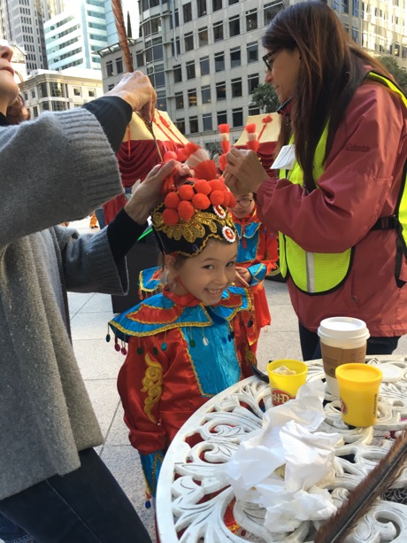 Lots of helping hands getting Maile and friends ready for the parade...