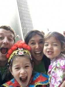 Family selfie right before the start...