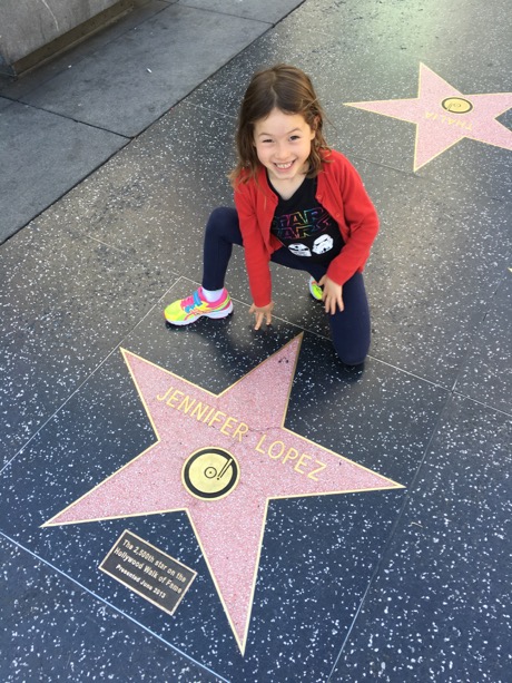 Incredibly, the very first star we saw right outside the hotel was J. Lo's!