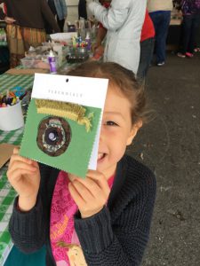 Maile used these repurposed fabric samples to make this really cool eye design