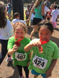 Maile and Tori ran the whole way together - proud finishers!