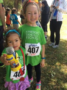 Chocolate milk at the end of the run! Christine said she kept Lauren going during the run with chats of Chocolate Milk, Chocolate Milk!