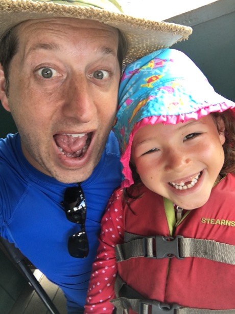 Maile and Daddy ready to rock our kayak adventure...
