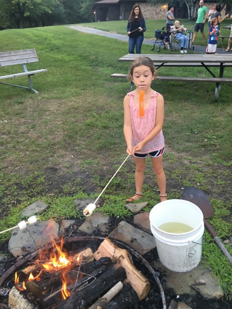 Maile doesn't actually like eating the s'mores, but she sure enjoyed roasting the marshmallows :)