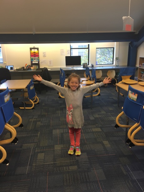 Maile's new classroom - she's in a new building this year and very excited!